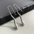 Elegantes Pendientes Colgantes de Gota Fina de Agua plata