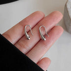 Pendientes finos colgantes Gota de Agua plata