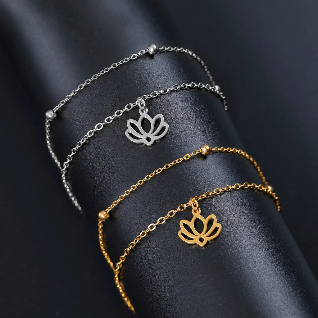 Pulsera Flor de Loto Mujer plata