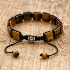 Pulsera de Cordón para Mujer con Ojo de Tigre
