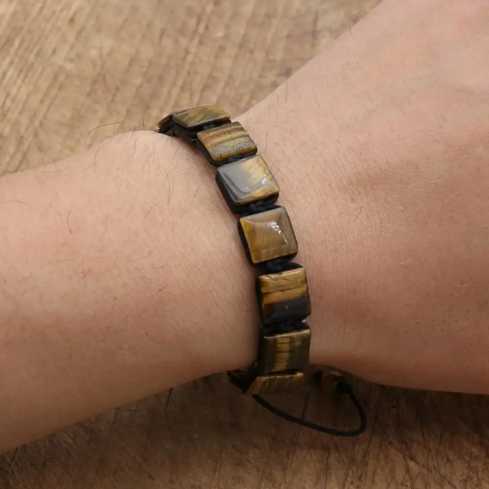Pulsera de Cordón para Mujer con Ojo de Tigre