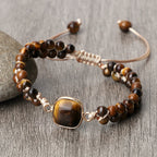 Pulsera Ojo de Tigre para Mujer Pulsera de Cuero estilo 2