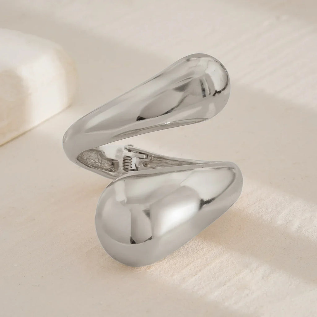 Gran Pulsera Gourmet Gota de Agua plata