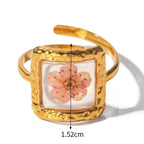 Gran Anillo de Flor en Marco Transparente