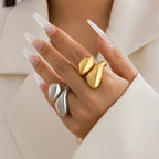 Anillo Grande con Gota de Agua oro