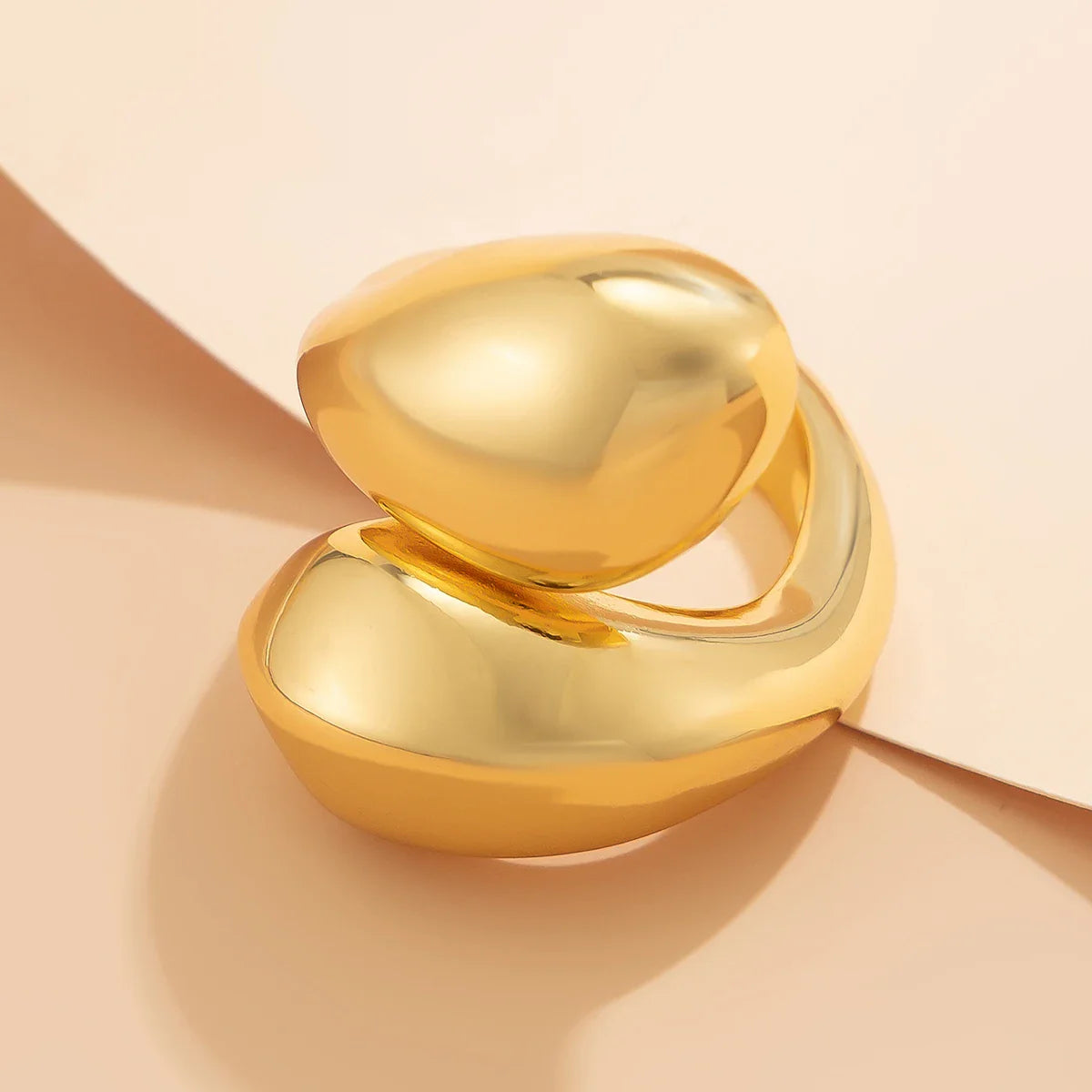 Anillo Grande con Gota de Agua oro