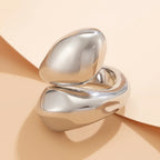 Anillo Grande con Gota de Agua plata