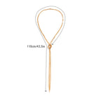 Collar largo de escote con nudo para mujer