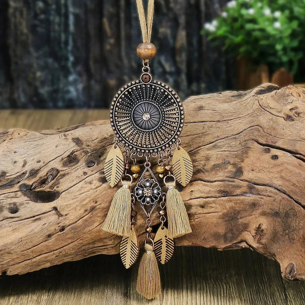 Collar con Colgante de Estilo Étnico con Flecos estilo 1
