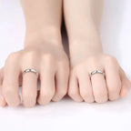 Juego de 2 Anillos para Parejas Anillo Sol y Luna Romántico