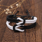 Lot de 2 bracelets nœud pour couple