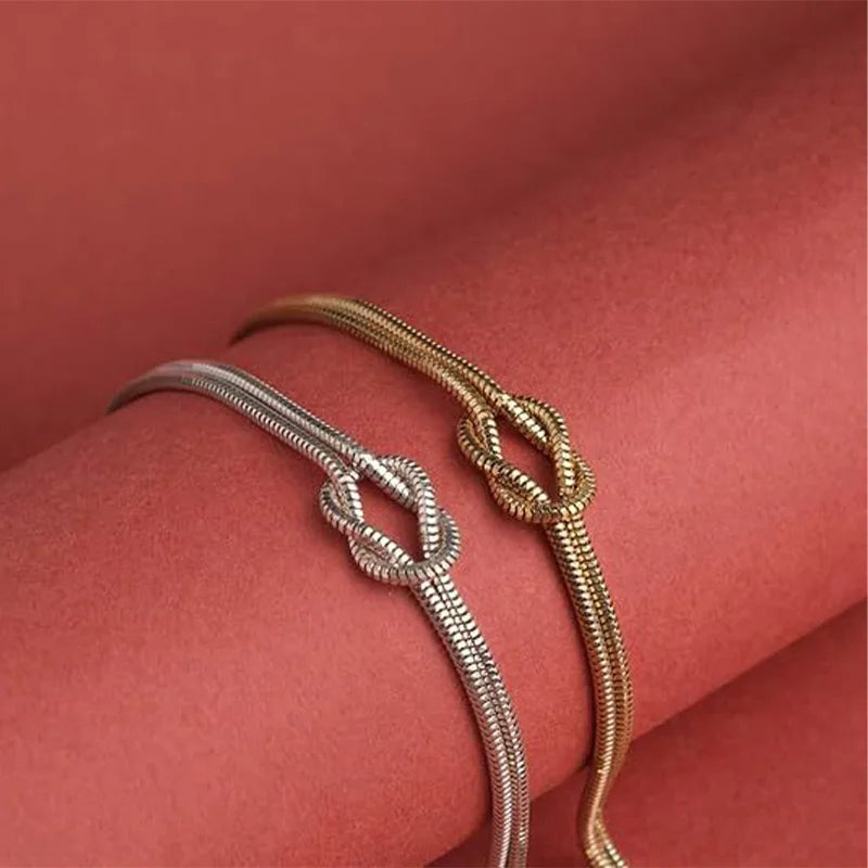 Juego de 2 Pulseras Nudos Románticos para Pareja de Amigos o Dúo