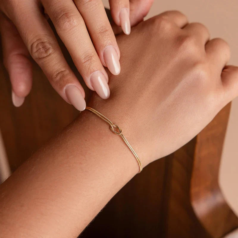Juego de 2 Pulseras Nudos Románticos para Pareja de Amigos o Dúo