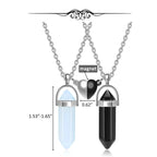 Juego de 2 Collares con Colgante de Piedra para Pareja