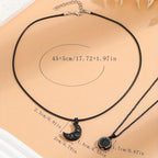 Juego de 2 Collares con Colgante Luminoso de Luna o Sol para Pareja