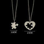 Juego de 2 Collares con Colgante de Rompecabezas para Pareja