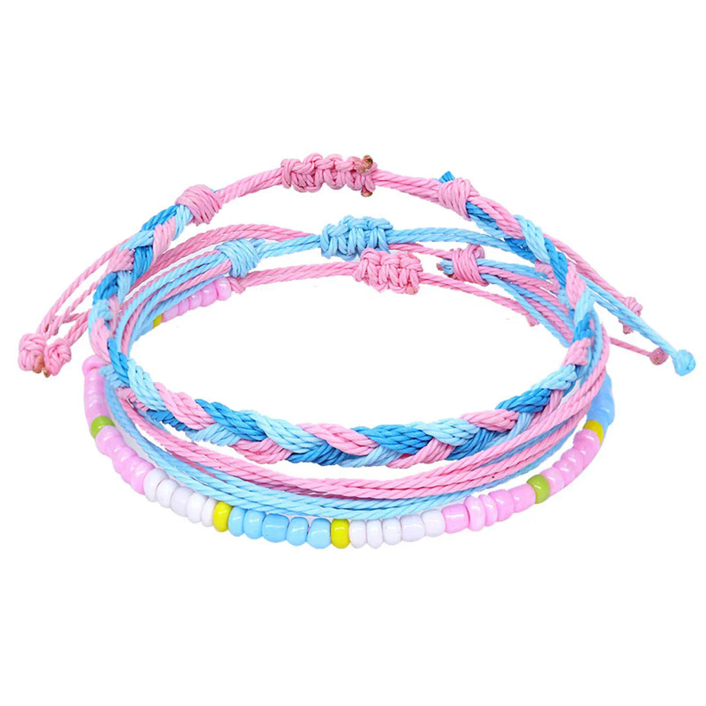 Lot de 3 bracelets brésiliens colorés pour femme