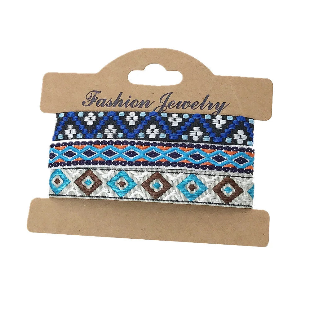 Lot de 3 bracelets brésiliens style ethnique fait main