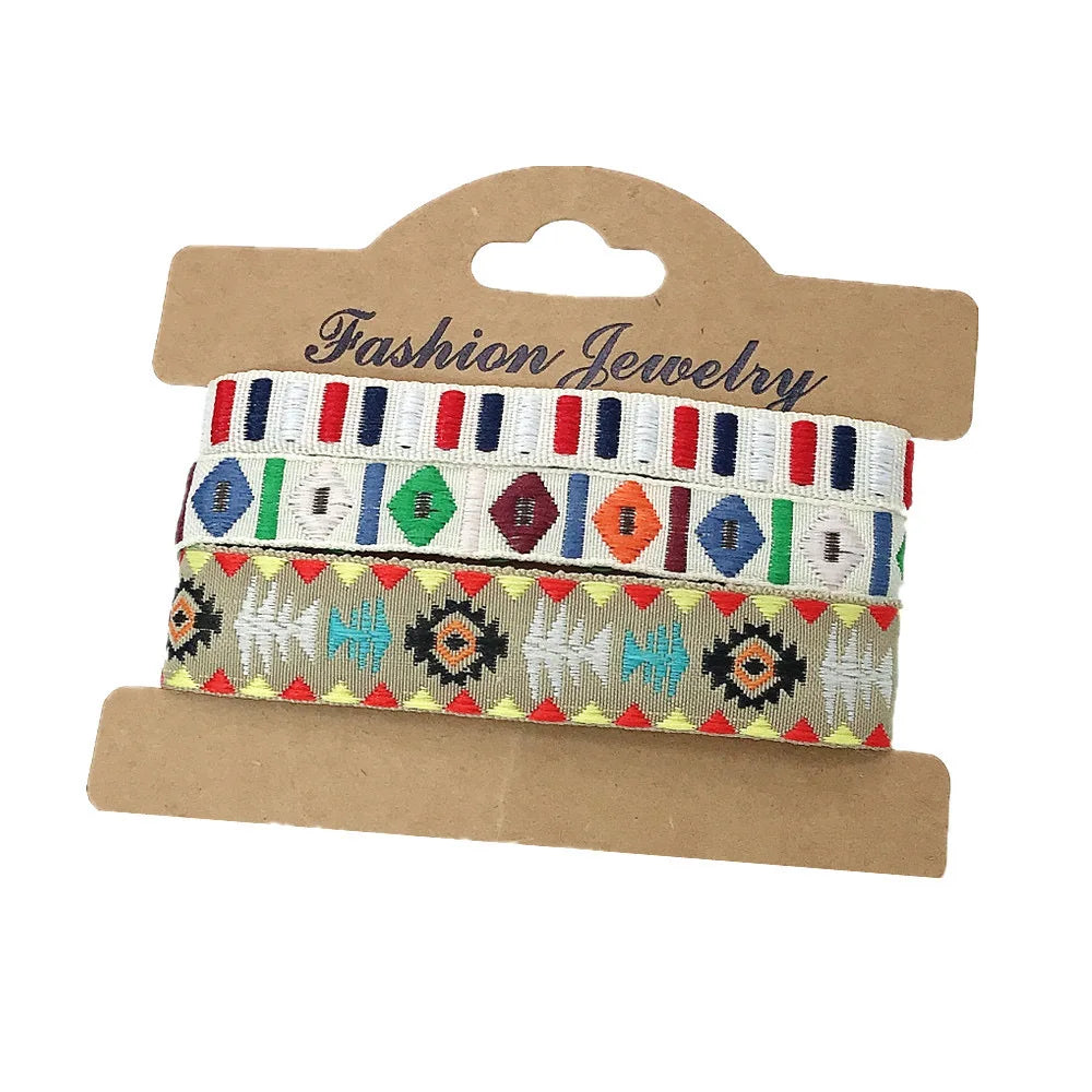 Lot de 3 bracelets brésiliens style ethnique fait main