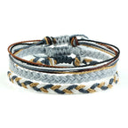 Lot de 3 bracelets brésiliens tressés multicolores