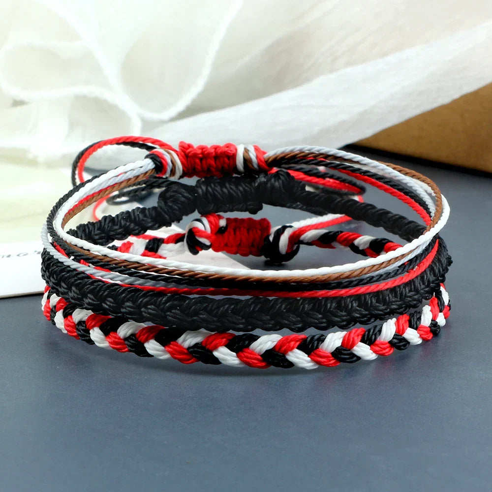 Lot de 3 bracelets brésiliens tressés multicolores