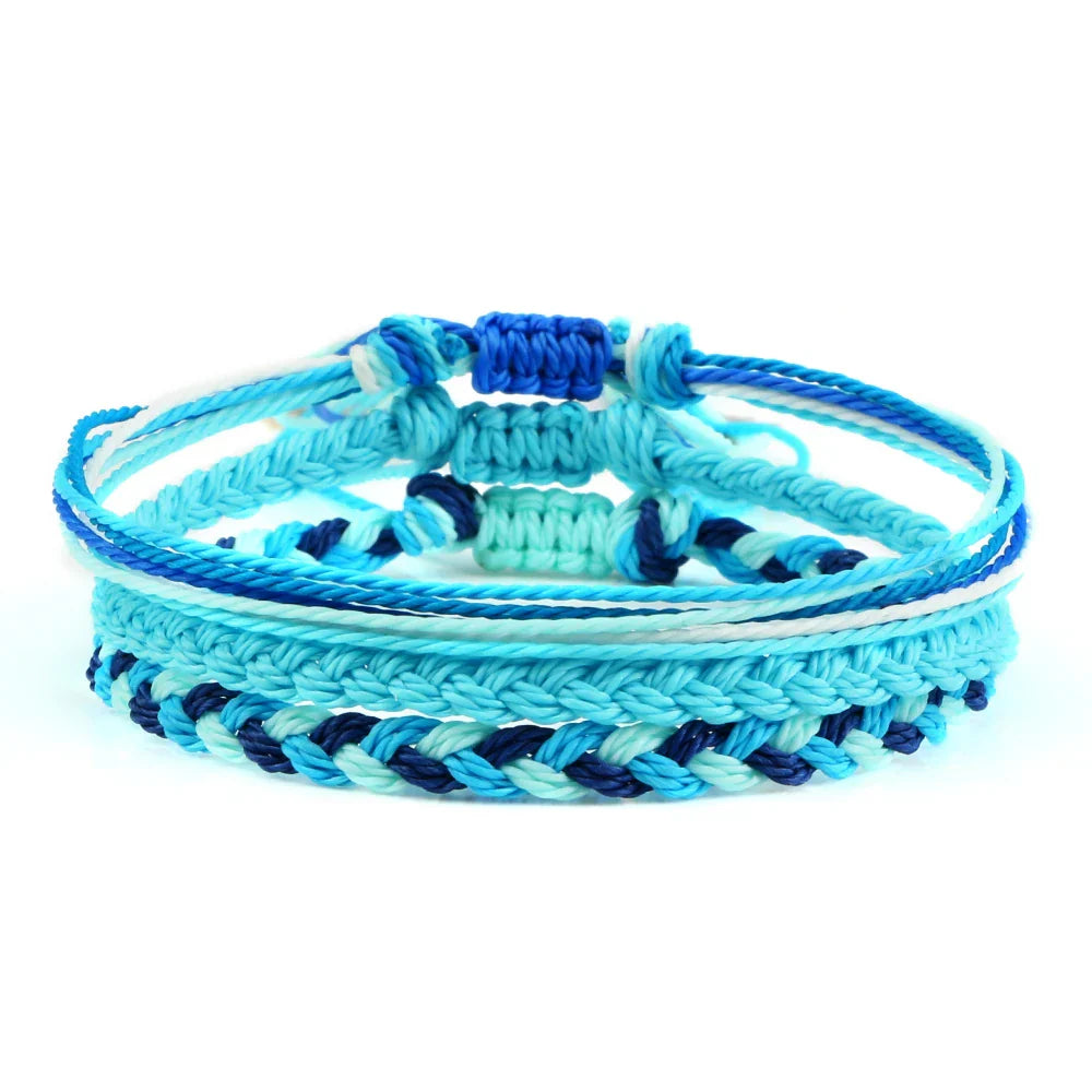 Lot de 3 bracelets brésiliens tressés multicolores