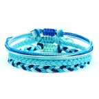 Lot de 3 bracelets brésiliens tressés multicolores