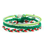 Lot de 3 bracelets brésiliens tressés multicolores