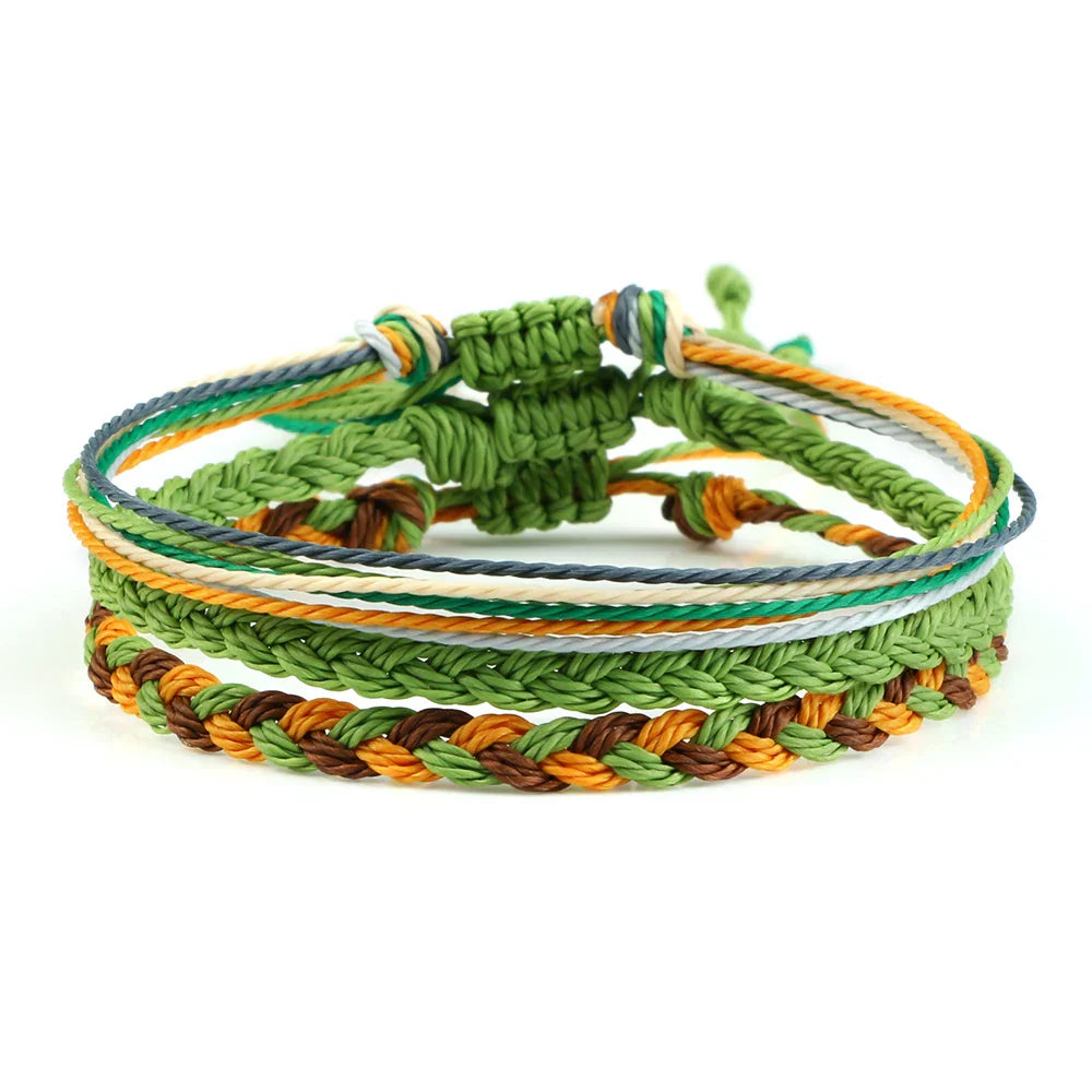 Lot de 3 bracelets brésiliens tressés multicolores