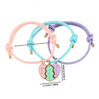Lote de 3 Pulseras de Cuerda para Trío de Mejores Amigos