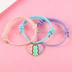 Lote de 3 Pulseras de Cuerda para Trío de Mejores Amigos oro