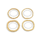 Lote de 4 Pulseras Estrellas oro