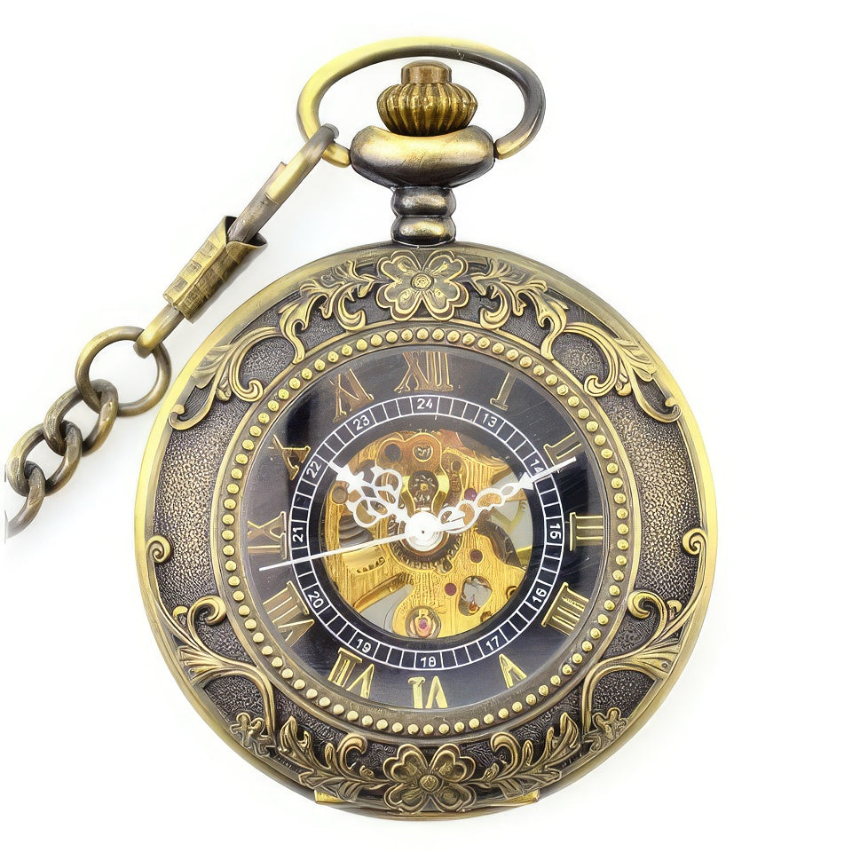 Reloj de Bolsillo con Tapa Steampunk Lobo