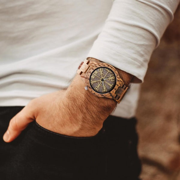 Reloj Viking Hombre Madera madera