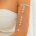 Adorno para la Parte Superior del Brazo - Joya de Bíceps y Pulsera de Brazo Cadena Mujer plata