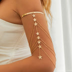 Adorno para la Parte Superior del Brazo - Joya de Bíceps y Pulsera de Brazo Cadena Mujer oro
