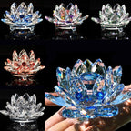 Adorno Fengshui en Cristal de Vidrio "Flor de cuarzo" - Sanación, Budismo, Meditación