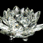 Adorno Fengshui en Cristal de Vidrio "Flor de cuarzo" - Sanación, Budismo, Meditación blanco