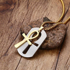 Colgante Ankh plata y oro