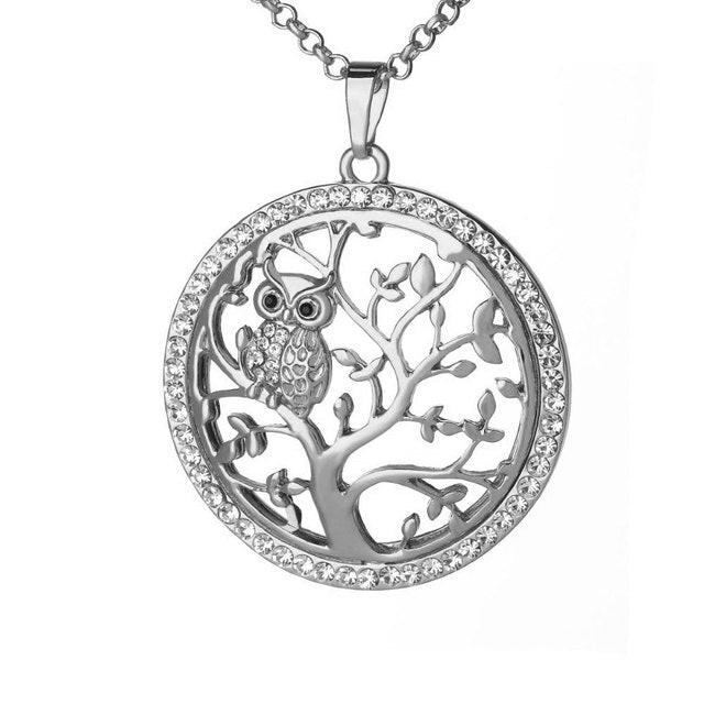 Colgante Árbol de la Vida Oro Blanco plata