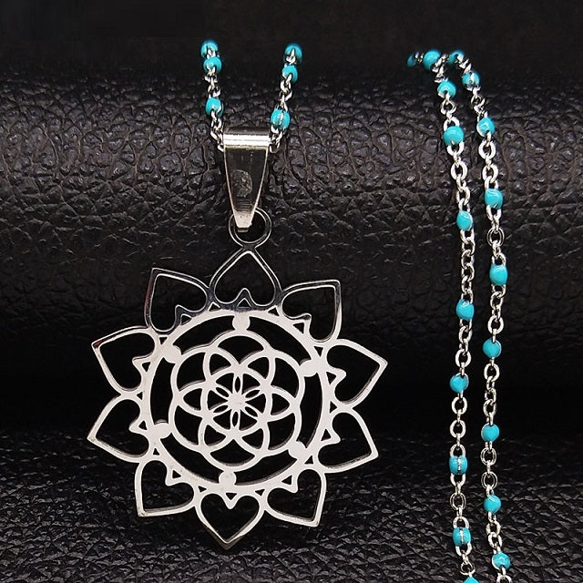 Colgante Flor de la Vida Plata & Oro plata