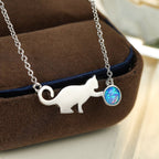 Colgante de Gato de Plata
