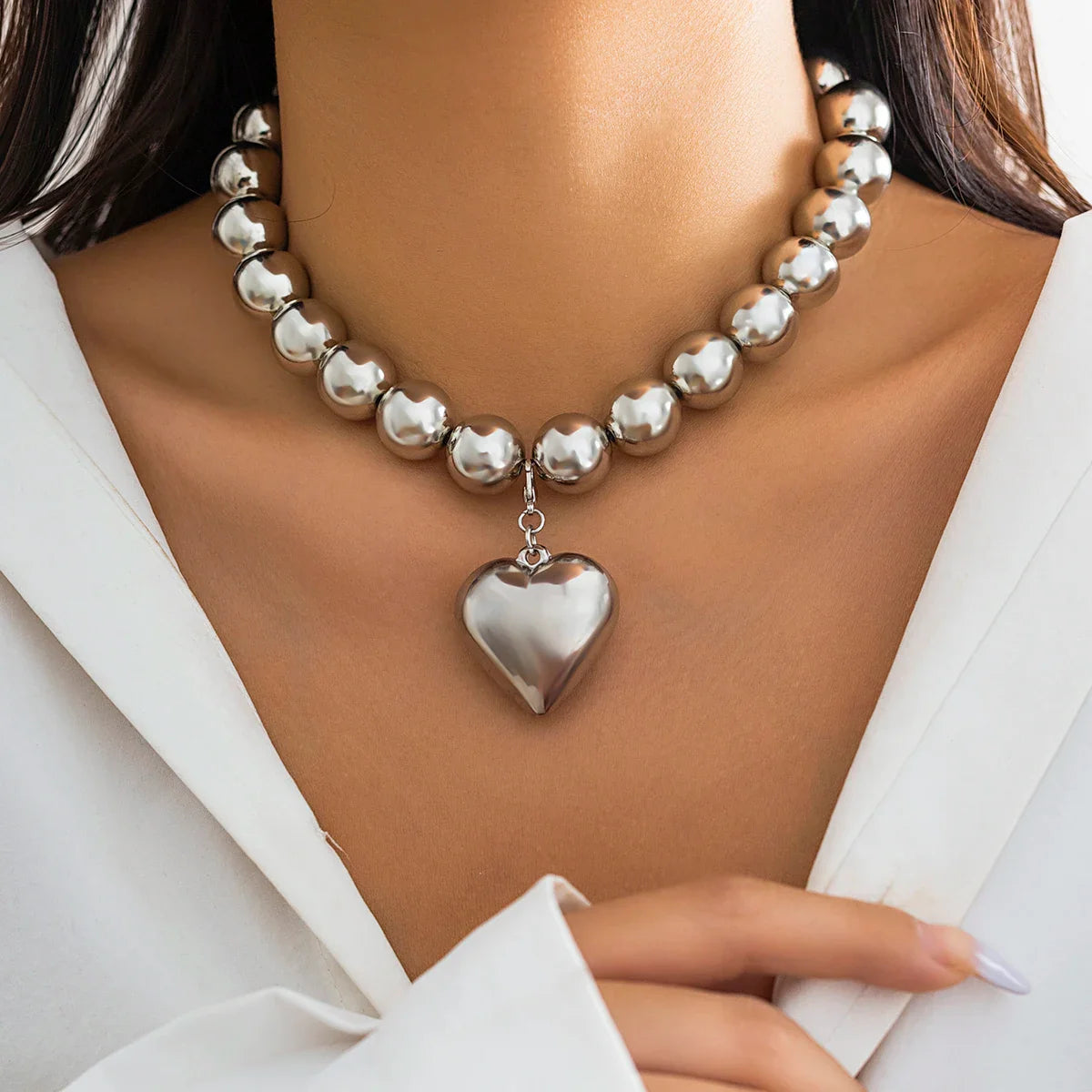 Colgante Corazón Mujer Collar de plata