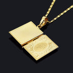 Colgante Corán Plata Oro Hombre Mujer oro