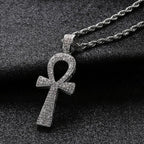 Colgante egipcio cruz ankh plateada
