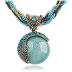 Colgante Étnico Mujer azul