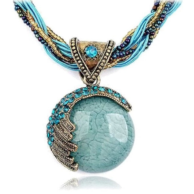 Colgante Étnico Mujer azul