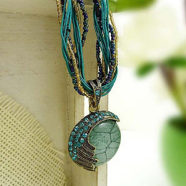 Colgante Étnico Mujer azul