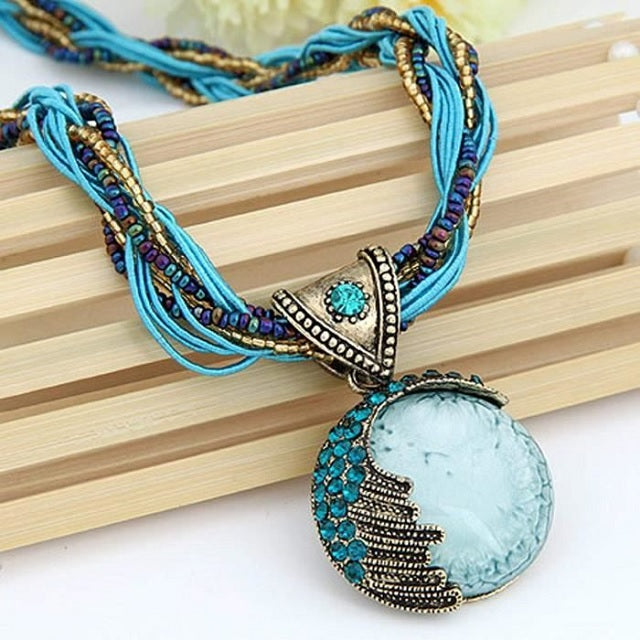 Colgante Étnico Mujer azul