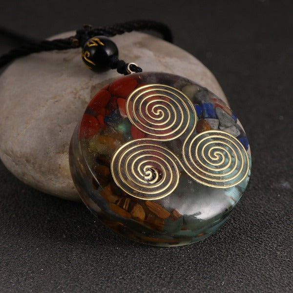 Collar con Colgante de Orgonita de Protección y Meditación para Hombre o Mujer